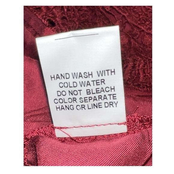 Honey Belle - Red Lace Trim - Cropped Off the Shoulder Top - NWT - Size Small - Picture 10 of 11